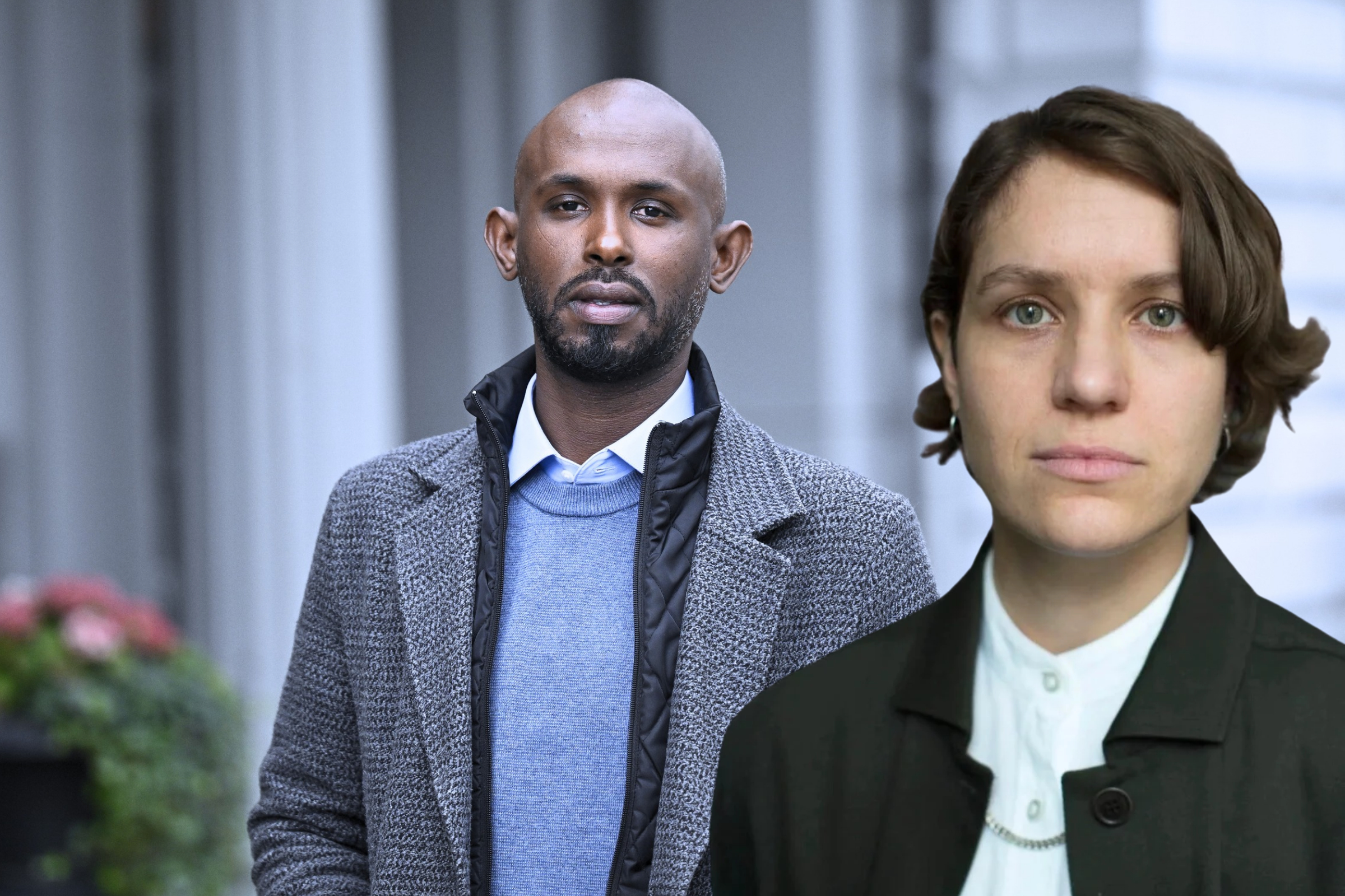 Vänsterpartisten Mohamed Ali och Silas Aliki.